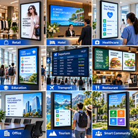 Écran publicitaire vertical LCD tactile sur pied de 43, 49, 50, 55 pouces pour magasin de détail, boutique, centre commercial - CMS gratuit