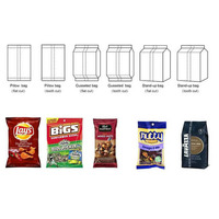 Machine automatique de remplissage et de scellage d'emballages alimentaires soufflés à l'azote pour popcorn chips de pommes de terre snacks Vffs