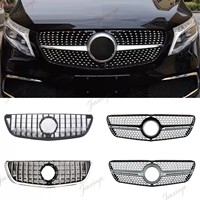 Calandre avant style Diamond Star GT Stripe pour Mercedes-Benz Vito V-Class V220 V250 V260 W447 2016-2023 – Amélioration et personnalisation extérieure
