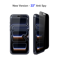 Nouveau Protecteur d'écran en Verre Trempé Anti-Espion 2.5D 9H pour iPhone 17 16 15 14 Pro Max