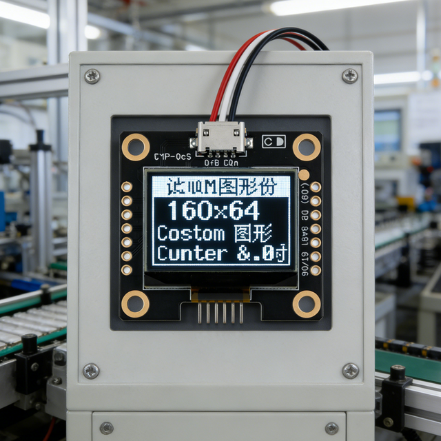 Custom 160x64 TFT Graphic LCD Display Module High Brightness 1500 Nits 8-bit Parallel/SPI Interface Industrial Counter Timer 5V