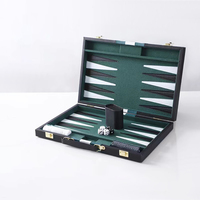 Jeu de backgammon personnalisé de luxe en marbre blanc et bois, cadeaux promotionnels haut de gamme