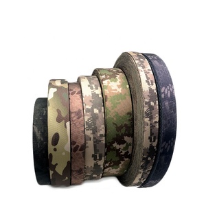 Tùy chỉnh sangle đơn và đôi bên thăng hoa Camo 1 inch Nylon in ấn mô hình vải ngụy trang Polyester Webbing vành đai - Product Image 1