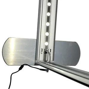 Led Lighting EXPO SEG Light Box Double Side Aluminum Frame Graphic Advertising Light Box With Footbase