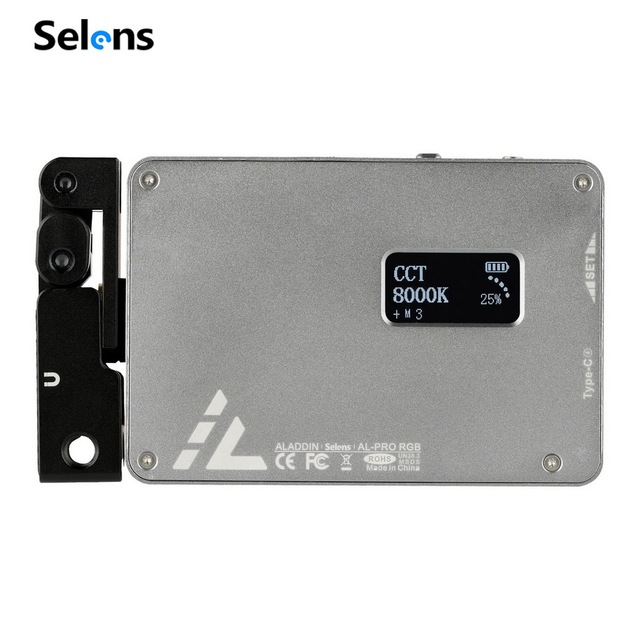Selens Portable RGB Full Color Magnetic Mini LED Light Panel with App Control Aluminium Alloy for DSLR Video Studio Phone Camera