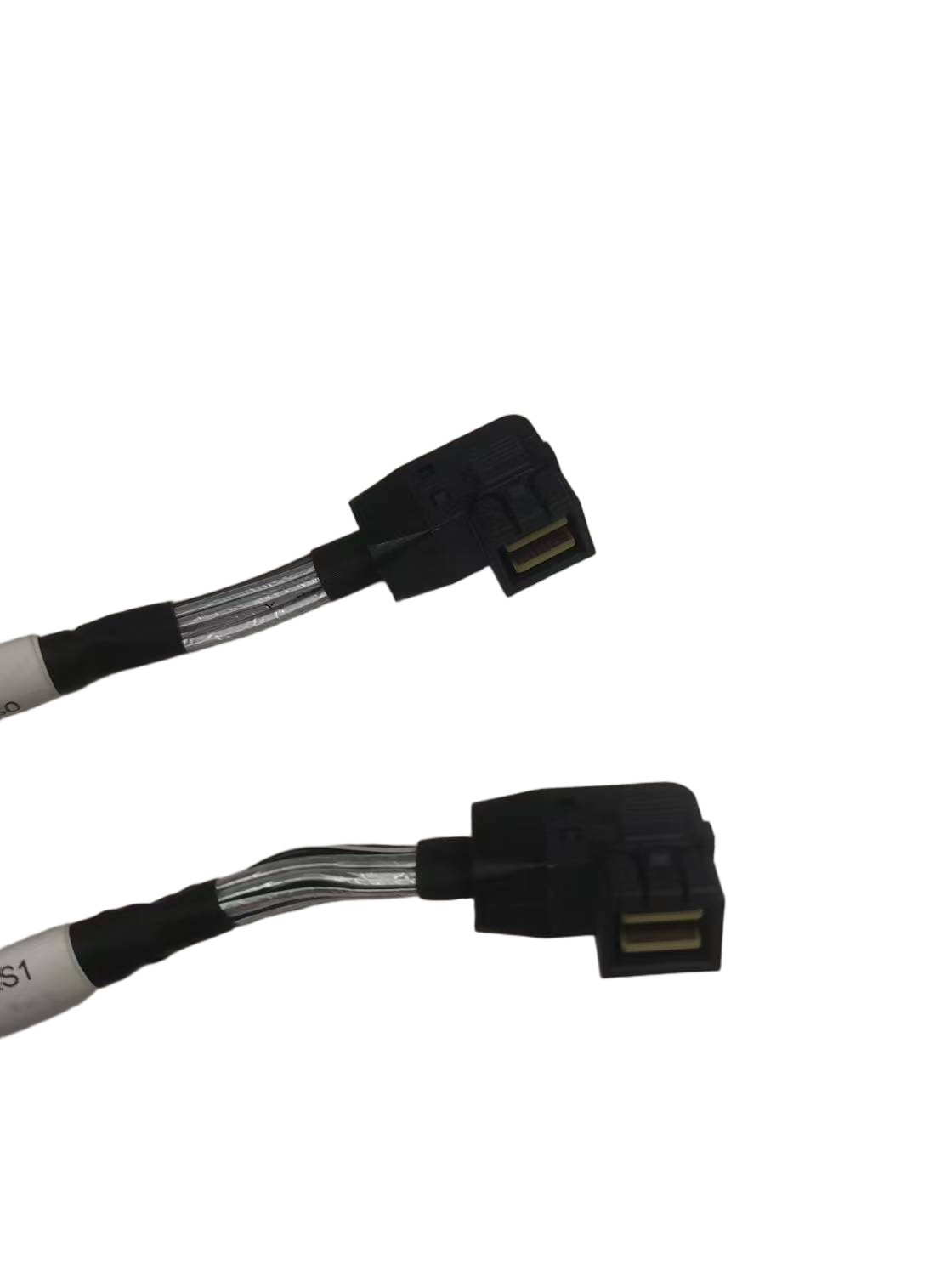 HONPNK High-Speed Data Transfer SFF-8643 8i to 2SFF-8643 4i (Curved) Mini SAS Cable for SAS/RAID Controllers Backplanes