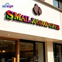 Lettres lumineuses LED personnalisées en acier inoxydable et acrylique, éclairées par l'avant, étanches IP65, avec transformateur intégré, pour maisons, centres commerciaux, magasins, bâtiments