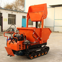 Mini-dumper chenillé compact 1T à chargement automatique, hydraulique, sur chenilles en caoutchouc, pour le transport de matériaux de construction - Prix usine