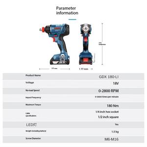 Atornillador/Llave de Impacto Recargable con Batería de Litio GDX 180-LI/GDX <span class=keywords><strong>18V</strong></span>-200, 180 Nm de Torque Máximo, 1.5 kg - Product Image 2