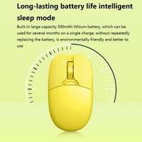 Mouse nirkabel dua mode dapat diisi ulang, Mouse desain ergonomis nyaman dengan penerima Usb tetikus senyap portabel
