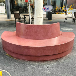 Nuevo Banco Redondo Azul para Árboles, Material de Construcción de Piedra, Resistente a la Corrosión e Impermeable, para Parques y Plazas al Aire Libre - Product Image 2