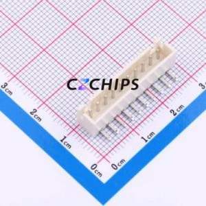 WAFER-XH2.54-10PWZ-Y62 Wire-to-Board Pin Header Bent Lead Through Hole,P=2.5mm Connector 1x10P 2.5mm Right Angle Insert XH - Product Image 1