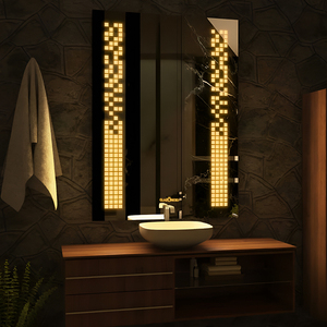 Smart <strong>Mirror</strong> Glass Touch Screen Bathroom <strong>Mirror</strong> Led <strong>Light</strong> <strong>up</strong> <strong>Mirror</strong> With Pattern - Product Image 5