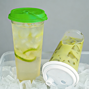 Custom Printed High Clear 500ml 700ml PP Disposable 90mm <b>Cups</b> for Smoothies Mineral Water Cold Ice Coffee with Lid - Product Image 4