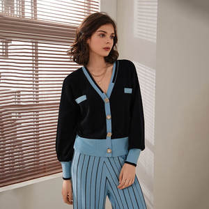 Suéteres de mujer, suéter de cachemira, cárdigan de punto informal con botones, abrigo, suéter de mujer - Product Image 2