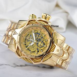 Montre de sport pour homme INVIC avec grand cadran, boîtier en alliage, bracelet en acier inoxydable, étanche - Product Image 2