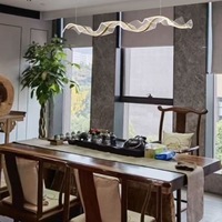 Lustres LED en acrylique modernes de luxe en forme de rubans, luminaires suspendus décoratifs pour hôtel et salon