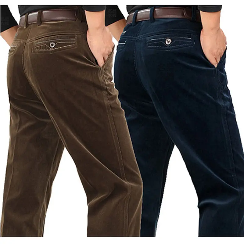 Joggers amples en velours côtelé d'automne et d'hiver pantalons pour adultes pantalons souples décontractés vierges hommes