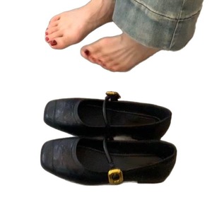 Elegant <b>White</b> Square Toe Flat Sandals With Gold Buckle Closure Microfiber Leather All Seasons Women's Shoes Drop Shipping - Product Image 2