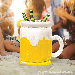 Inflatable Beer Mug <b>Ice</b> <b>Bucket</b> 44x32cm PVC Cooling Drink Cooler Outdoor Party Use - Product Image 2