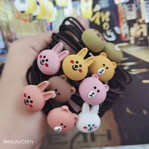 Élastiques à cheveux en forme de canard de dessin animé pour femmes, en résine plastique, accessoires de coiffure décontractés - Product Image 3