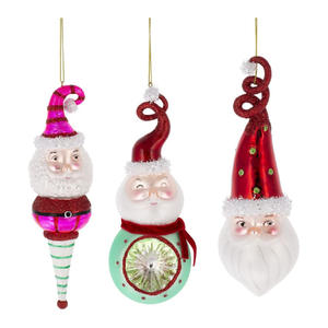 Personalizzato personalizzato appeso vetro soffiato soffiato decorazioni natale tedesco babbo natale figurina regalo di natale - Product Image 6