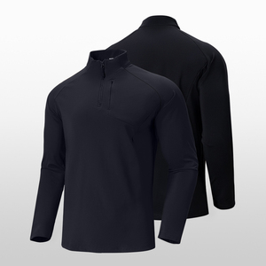 Custom Logo Mens Outdoor Active Top Quick-Drying Semizip Fitness Training <b>Jacket</b> For Cycling Running Fashionable Soft Wear - Product Image 4