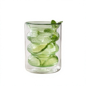 Tasse en verre borosilicate double paroi de 250 ml, faite à la main, sans plomb, isolée, pour café, thé, latte, expresso, réutilisable, en gros - Product Image 2