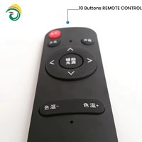 Remote Control Pengganti IR RF Berkualitas Tinggi 10 Tombol Warna Hitam untuk Android TV Box & Proyektor Jangkauan 10m