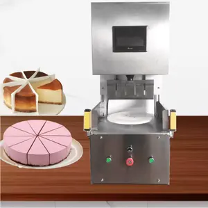 Electric horizontal automatic sponge ultrasonic round cake cutter topper board slicer slice slicing set divider cutting machine