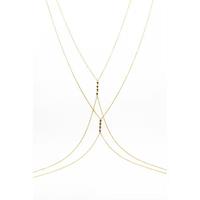 Bijoux de chaîne de corps de mode étanche 18K PVD plaqué or en acier inoxydable perles d'or Sexy Bikini soutien-gorge bijoux de corps