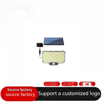 Lámpara Solar LED 234-LED IP65 DC, Material ABS, Cable Desmontable de 5m, Control Remoto, Alto CRI 95, Regulable, para Jardín, Hogar, Seguridad en Exteriores