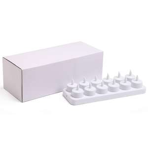 12 pièces/ensemble bougies scintillantes sans flamme rechargeables avec LED thé <span class=keywords><strong>bougie</strong></span> lumière Base blanche BST045-R12 décoration de la maison bougies chauffe-plat - Product Image 6