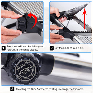 Có thể điều chỉnh <span class=keywords><strong>mandoline</strong></span> <span class=keywords><strong>slicer</strong></span> thép không gỉ rau <span class=keywords><strong>Slicer</strong></span> Chopper Cutter cho khoai tây cà chua hành tây cà rốt - Product Image 4