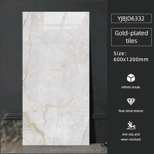 Fornitura di fabbrica moderna Foshan pietra oro lucido Texture 60x120 Carreaux De Sol in marmo ceramica modello pavimento piastrelle Carreaux - Product Image 6