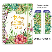 Vente en gros de planificateur de cahier à spirale doré papier de haute qualité avec signet gratuit plusieurs modèles pour planificateur d'organisation