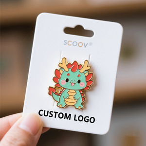 Créez votre propre logo d'usine : Épingles de revers et badges personnalisés en métal émaillé (doux ou dur) avec logo, motif dessin animé ou anime, couleur or - Product Image 1