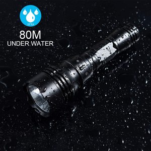 Linterna de Buceo Sumergible L2 LED IP68 Impermeable con Cordón, 60M Subacuática, para Días de Lluvia, Pesca, Buceo, Luz de Buceo - Product Image 3