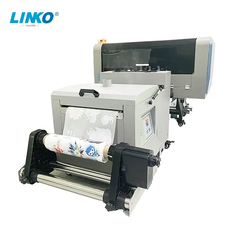LINKO Printer DTF A3 XP600 I3200 DTF, 6 Warna Kecil A3 30Cm dengan Mesin Dyer Bubuk