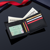 Dompet Kartu RFID Lipat Dua WilliamPOLO untuk Pria, Desain Baru, Tas PVC Pendek Tahan Aus, Sederhana, Modis, Grosir