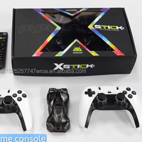 Console de Jeu Vidéo X Stick GameBox Double Système, 64G Intégré 2000+ Jeux Rétro, Manette Sans Fil 2.4G, Clé de Jeu 4K HD TV Box