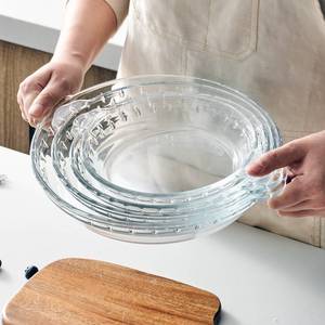 Platos de vidrio redondos de 10 pulgadas, placa transparente resistente al calor de borosilicato, utensilios de cocina para hornear, platos para hornear pasteles de vidrio - Product Image 6