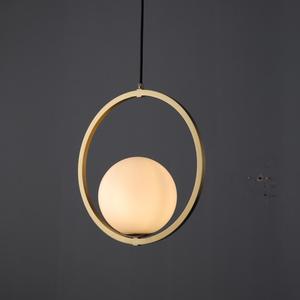 Lámpara Colgante LED de Cobre de Estilo Americano Moderno de Alta Calidad con Bola de Vidrio Esmerilado para Sala de Estar, Hotel - Product Image 2
