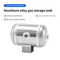 5L(1.3gallons) 8Bar en aluminium réservoir de stockage d'air horizontal réservoir récepteur sous vide pour équipement de beauté de Suspension de camion