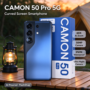 Venta al por mayor de nuevo teléfono inteligente original curvo Camon50 Pro 5G global desbloqueado con cámara de alta definición de 6.7 pulgadas en francés y portugués - Product Image 1