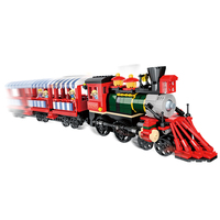 COGO Offre Spéciale Enfants Glace Princesse Briques Trains En Plastique Building Block Set