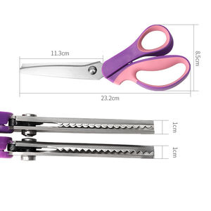 <span class=keywords><strong>Tijeras</strong></span> de <span class=keywords><strong>Costura</strong></span> Zigzag de Acero Inoxidable de 9 Pulgadas con Dientes Redondos de Golden Phoenix - Product Image 3