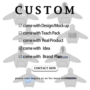 <span class=keywords><strong>Felpa</strong></span> con Cappuccio Autunnale da <span class=keywords><strong>Uomo</strong></span> con Zip, Logo Personalizzato del Produttore, Pesante 500 Gsm in Cotone, 400 Gsm di Alta Qualità, <span class=keywords><strong>Oversize</strong></span> 3D - Product Image 3