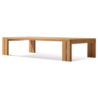 Ensemble de canapés d'extérieur de luxe en teck, ensemble de canapés de jardin imperméables, ensemble de salon modulaire moderne, ensemble de canapés en teck, ensemble de meubles d'extérieur