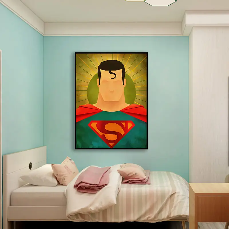 Home Decor Hand-Painted Boy Bedroom Cartoon Wall Art Children'S Abstract Oil Painting For Living Room
